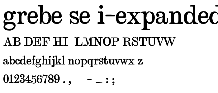 grebe Semi-expanded Medium font